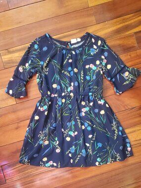 GAP girl's navy floral dress size S